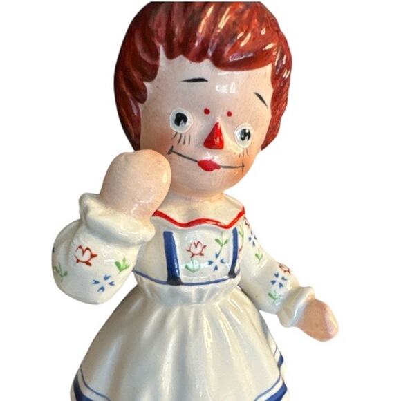 Vintage 1971 Bobbs Merrill Raggefy Ann Figurine Music Box Toyland - Picture 6 of 10